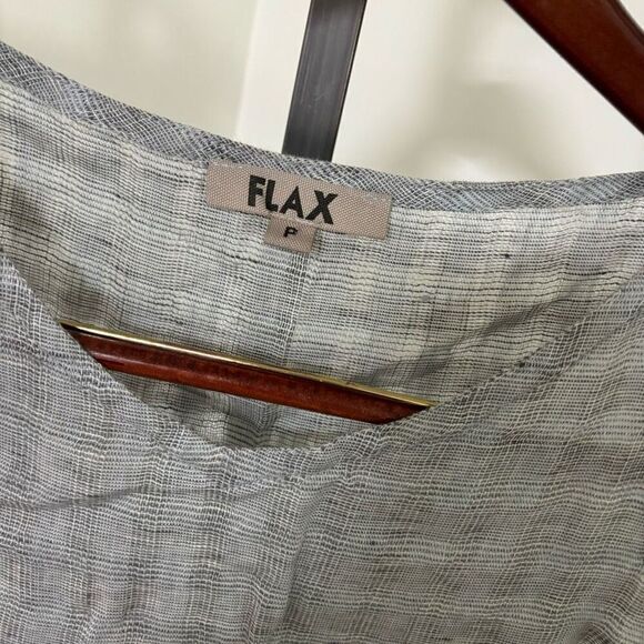 Flax 100% Linen Tunic Lenght Sleeveless Tank Top Size P - Picture 2 of 4